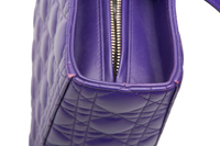 DIOR LADY DIOR LARGE CANNAGE LEATHER PURPLE