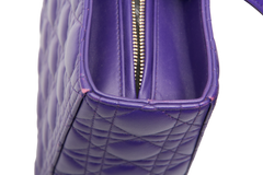 DIOR LADY DIOR LARGE CANNAGE LEATHER PURPLE