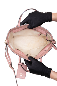 GUCCI SWING MINI TOTE PEBBLED LEATHER LIGHT PINK