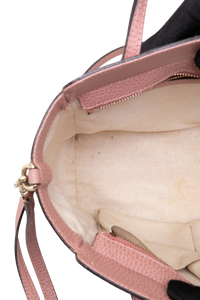 GUCCI SWING MINI TOTE PEBBLED LEATHER LIGHT PINK