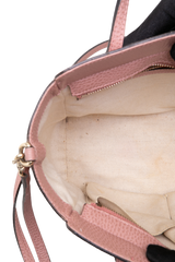 GUCCI SWING MINI TOTE PEBBLED LEATHER LIGHT PINK