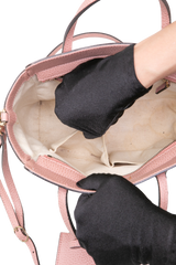 GUCCI SWING MINI TOTE PEBBLED LEATHER LIGHT PINK