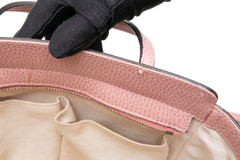 GUCCI SWING MINI TOTE PEBBLED LEATHER LIGHT PINK