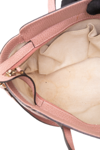 GUCCI SWING MINI TOTE PEBBLED LEATHER LIGHT PINK
