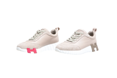 HERMÈS SNEAKER BOUNCING GOATSKIN BEIGE GALET - 34 BR