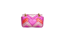 GUCCI MINI GG MARMONT METALLIC CALFSKIN FUCHSIA/PINK/RED