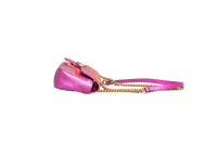 GUCCI MINI GG MARMONT METALLIC CALFSKIN FUCHSIA/PINK/RED