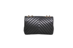 CHANEL STATEMENT FLAP SMALL CHEVRON LAMBSKIN BLACK