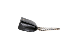 CHANEL STATEMENT FLAP SMALL CHEVRON LAMBSKIN BLACK
