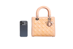DIOR LADY DIOR MEDIUM PATENT BEIGE