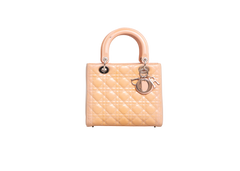 DIOR LADY DIOR MEDIUM PATENT BEIGE