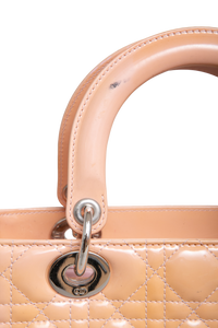 DIOR LADY DIOR MEDIUM PATENT BEIGE
