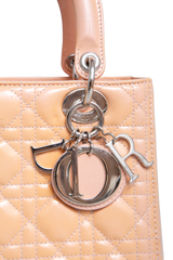 DIOR LADY DIOR MEDIUM PATENT BEIGE