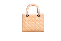 DIOR LADY DIOR MEDIUM PATENT BEIGE