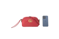 GUCCI CAMERA BAG GG MARMONT SMALL RED