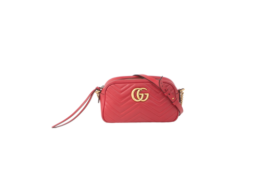 GUCCI CAMERA BAG GG MARMONT SMALL RED