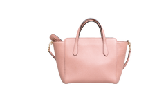 GUCCI SWING MINI TOTE PEBBLED LEATHER LIGHT PINK