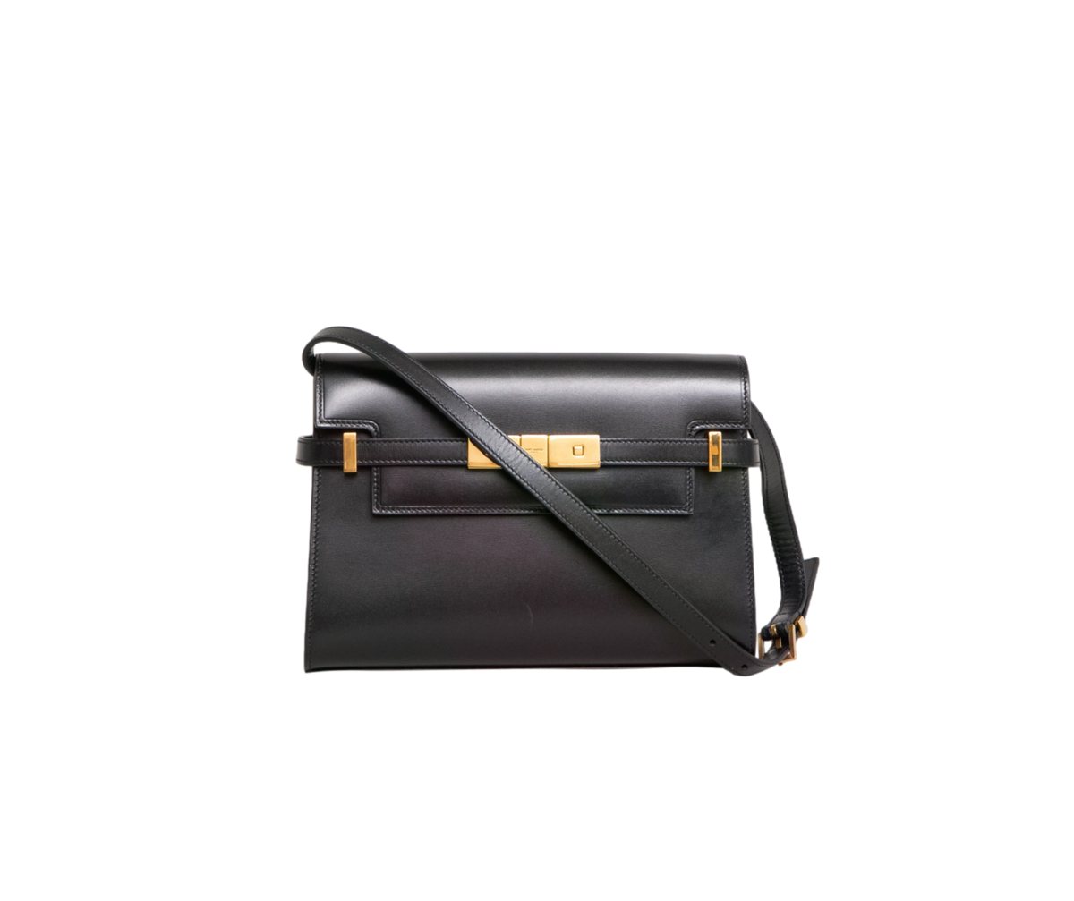 YSL MANHATTAN SMALL SMOOTH CALFSKIN BLACK