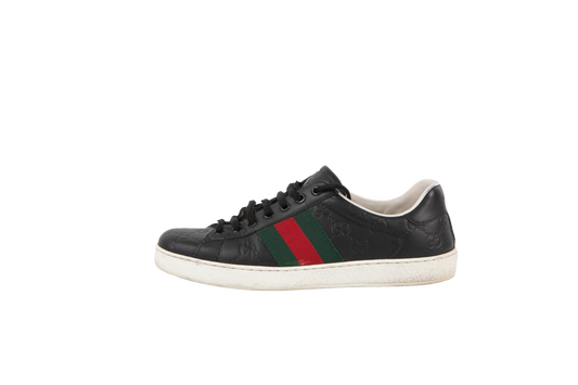 GUCCI SNEAKER GG ACE BLACK WEB MENS