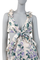 ZIMMERMANN DRESS LONG FLORAL CUT NECKLAC