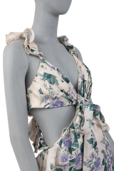 ZIMMERMANN DRESS LONG FLORAL CUT NECKLAC