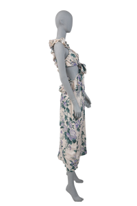 ZIMMERMANN DRESS LONG FLORAL CUT NECKLAC