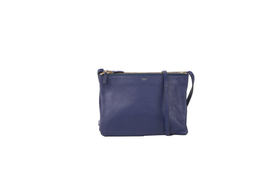 CELINE TRIO MEDIA CROSSBODY ROYAL BLUE