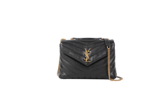 YSL LOULOU CHEVRON MATELASSE SMALL BLACY