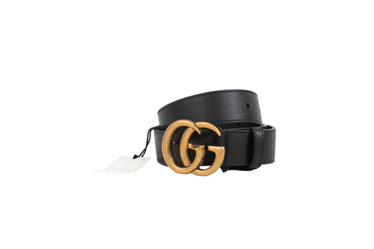 GUCCI CINTO GG MARMONT BLACK TAM 75