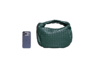 BOTTEGA JODIE SMALL INTRECCIATO FOREST GREEN