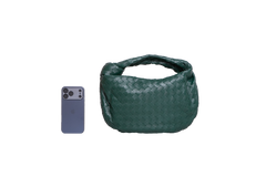 BOTTEGA JODIE SMALL INTRECCIATO FOREST GREEN