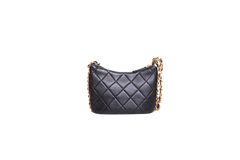 CHANEL CC MIXED CHAIN LINK CALFSKIN BLACK