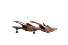 MIU MIU MOCASSIM SLINGBACK BROWN - 35 BR