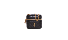 YSL GABY MICRO VANITY CASE MATELASSÊ QUILTED BLACK