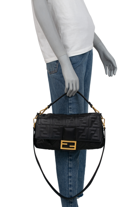 FENDI BAGUETTE ZUCCA EMBOSSED