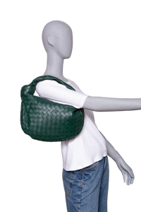 BOTTEGA JODIE SMALL INTRECCIATO FOREST GREEN