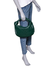 BOTTEGA JODIE SMALL INTRECCIATO FOREST GREEN