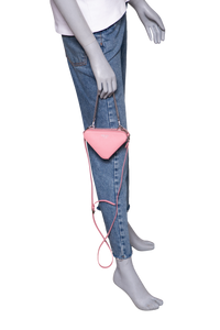 PRADA MINI TRIANGLE CROSSBODY SAFFIANO PETALO