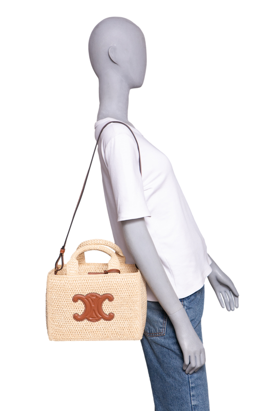 CELINE CABAS THAIS SMALL IN RAFFIA TANNED