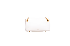VALENTINO STUD SIGN SHOULDER BAG LEATHER IVORY