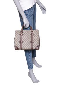 GUCCI BUCKLE TRAVEL SMALL TOTE GG SUPREME