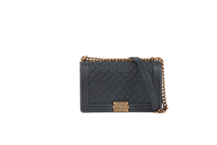 CHANEL BOY NEW MEDIUM CAVIAR FLAP BAG