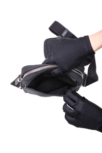 PRADA NYLON FLAT MESSENGER BAG BLACK