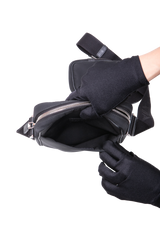 PRADA NYLON FLAT MESSENGER BAG BLACK