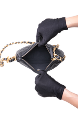 CHANEL CC MIXED CHAIN LINK CALFSKIN BLACK