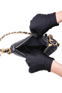 CHANEL CC MIXED CHAIN LINK CALFSKIN BLACK