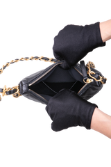 CHANEL CC MIXED CHAIN LINK CALFSKIN BLACK