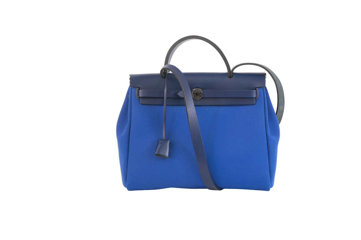 HERMÈS HERBAG ZIP 31 BAG BLUE ELECTRIQUE