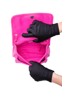 MIU MIU CANAPA CHAIN FLAP CANVAS FUXIA