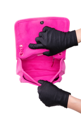 MIU MIU CANAPA CHAIN FLAP CANVAS FUXIA